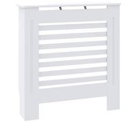 vidaXL Cubierta para Radiador, Armario de Pared para Calentador, Estante para Libros Adornos, Mueble Tapa de Calefacción de Salón, MDF Blanco