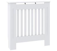 vidaXL Cubierta para Radiador, Armario de Pared para Calentador, Estante para Libros Adornos, Mueble Tapa de Calefacción de Salón, MDF Blanco