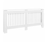 vidaXL Cubierta para Radiador, Armario de Pared para Calentador, Estante para Libros Adornos, Mueble Tapa de Calefacción de Salón, MDF Blanco