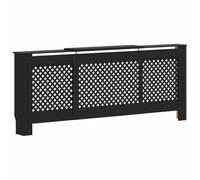 vidaXL Cubierta para Radiador, Armario de Pared para Calentador, Estante para Libros Adornos, Mueble Tapa de Calefacción de Salón, MDF Negro