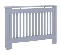 vidaXL Cubierta para Radiador, Armario de Pared para Calentador, Estante para Libros Adornos, Mueble Tapa de Calefacción de Salón, MDF Gris Antracita