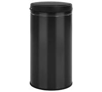 vidaXL Cubo de Basura con Sensor Automático Papelera Reciclaje Barurero Contenedor Baño Cocina Sala de Estar Salón Oficina 60L Acero al Carbono Negro