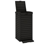 vidaXL Cubo de Basura de Exterior Polipropileno Negro 41x41x86 cm