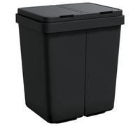 vidaXL Cubo de basura doble gris antracita 2x25 L