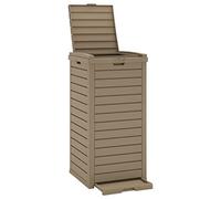 vidaXL Cubo de Basura Exterior Polipropileno marrón Claro 41x41x86 cm