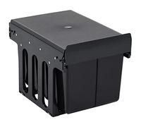 vidaXL Cubo de Basura Extraíble en Armario de Cocina con Cierre Suave, Papelera con Rieles, Contenedor de Basura, Cubo de Reciclaje para Hogar, 36 L