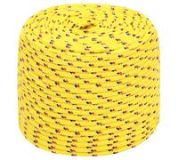 vidaXL Cuerda de Barco Polipropileno Amarillo 6 mm 25 m, Cuerda, Cuerda enrollada, cordón Trenzado, Cuerda Trenzada, Cuerda de Anclaje