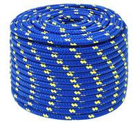 vidaXL Cuerda de barco polipropileno azul 12 mm 100 m, cuerda, cuerda enrollada, cordón trenzado, cuerda trenzada, cuerda de anclaje, cuerda marítima