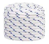 vidaXL Cuerda de Barco Polipropileno Blanco 20 mm 50 m, Cuerda, Cuerda enrollada, cordón Trenzado, Cuerda Trenzada, Cuerda de Anclaje, Cuerda marítima
