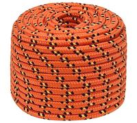 vidaXL Cuerda de barco polipropileno naranja 14 mm 250 m