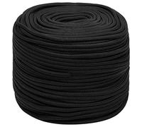 vidaXL Cuerda de Barco Polipropileno Negro Intenso 10 mm 250 m, Cuerda, Cuerda enrollada, cordón Trenzado, Cuerda Trenzada, Cuerda de Anclaje
