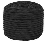 vidaXL Cuerda de Barco Polipropileno Negro Intenso 14 mm 25 m, Cuerda, Cuerda enrollada, cordón Trenzado, Cuerda Trenzada, Cuerda de Anclaje