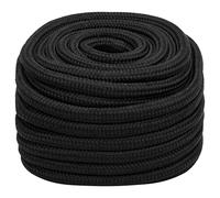 vidaXL Cuerda de Barco Polipropileno Negro Intenso 20 mm 25 m, Cuerda, Cuerda enrollada, cordón Trenzado, Cuerda Trenzada, Cuerda de Anclaje