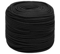 vidaXL Cuerda de Barco Polipropileno Negro Intenso 8 mm 250 m, Cuerda, Cuerda enrollada, cordón Trenzado, Cuerda Trenzada, Cuerda de Anclaje
