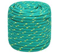 vidaXL Cuerda de barco polipropileno verde 16 mm 50 m