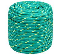 vidaXL Cuerda de barco polipropileno verde 16 mm 50 m