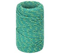 vidaXL Cuerda de Barco Polipropileno Verde 2 mm 250 m, Cuerda, Cuerda enrollada, cordón Trenzado, Cuerda Trenzada, Cuerda de Anclaje, Cuerda marítima
