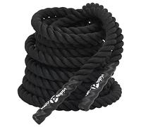 vidaXL Cuerda de Batalla poliéster Negro 15 m 11 kg