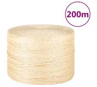 vidaXL Cuerda de Sisal, Cuerda de Cáñamo, Cuerda Trenzada, Cuerda Decorativa, Cordón de Sisal, Cuerda de Sisal Trenzada
