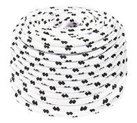 vidaXL Cuerda de Trabajo Carrete de Cuerda Trenzada Cuerda de Anclaje Cuerda Marítima Cordón Línea Trenzada Yate Poliéster Blanco 10 mm 100 m