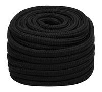 vidaXL Cuerda de trabajo poliéster negro 20 mm 100 m