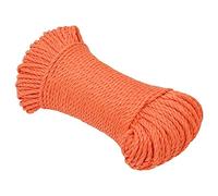 vidaXL Cuerda de Trabajo Seguridad Incendio Escalada Aire Libre Exterior Camping Torcida Bricolaje Artesanía Polipropileno Naranja 6 mm 100 m