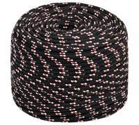 vidaXL Cuerda de Trabajo Polipropileno Negro 8 mm 250 m