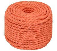 vidaXL Cuerda de Trabajo Seguridad Incendio Escalada Aire Libre Exterior Camping Torcida Bricolaje Artesanía Polipropileno Naranja 24 mm 25 m