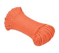 vidaXL Cuerda de Trabajo Seguridad Incendio Escalada Aire Libre Exterior Camping Torcida Bricolaje Artesanía Polipropileno Naranja 6 mm 50 m