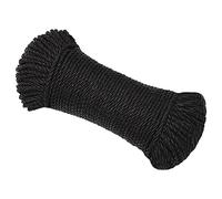 vidaXL Cuerda de Trabajo Seguridad Incendio Escalada Aire Libre Exterior Camping Torcida Bricolaje Artesanía Polipropileno Negro 8 mm 500 m