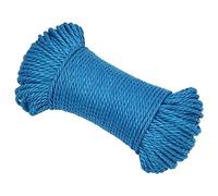 vidaXL Cuerda de Trabajo Seguridad Incendio Escalada Aire Libre Exterior Camping Torcido Bricolaje Artesanía Polipropileno Azul 6 mm 25 m