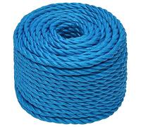vidaXL Cuerda de Trabajo Seguridad Incendio Escalada Aire Libre Exterior Camping Torcido Bricolaje Artesanía Polipropileno Azul 14 mm 25 m