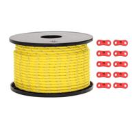 vidaXL Cuerda de Vientos con Tiras Reflectantes y tensores 50 m 5 mm, Cuerda para Tiendas de campaña, Cuerda de Tienda, Cuerda de Tienda Reflectante