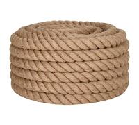 vidaXL Cuerda de Yute 25 m de Longitud y 36 mm de Grosor, Cuerda de cáñamo, Cuerda para Atar, Cuerda para Manualidades, bramante de Yute