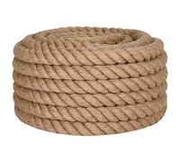 vidaXL Cuerda de Yute 25 m de Longitud y 40 mm de Grosor, Cuerda de cáñamo, Cuerda para Atar, Cuerda para Manualidades, bramante de Yute