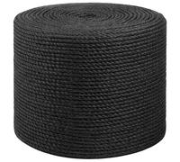 vidaXL Cuerda de Yute 4 mm Negro 100% Yute Tossa