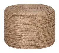 vidaXL Cuerda de Yute, Cuerda de Cáñamo, Hilo para Manualidades Decoración Embalaje, Cuerda Trenzada con 3 Hebras, 50 m de Longitud y 6 mm de Grosor