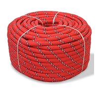 vidaXL Cuerda Marina de Polipropileno 12 mm 250 m Rojo SOGA Cordón Cable Cabo