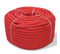 vidaXL Cuerda Marina de Polipropileno 14mm 50m Roja Soga Accesorios Bricolaje