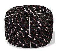 vidaXL Cuerda Marina de Polipropileno 16 mm 250 m Negro SOGA Cordón Cable Cabo