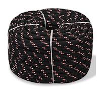 vidaXL Cuerda Marina de Polipropileno 6 mm 500 m Negro Soga Cordón Cable Cabo