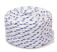 vidaXL Cuerda Marina Polipropileno 12 mm 250 m Blanco SOGA Cordón Cable Cabo