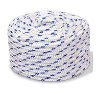 vidaXL Cuerda Marina Polipropileno 6 mm 500 m Blanco SOGA Cordón Cable Cabo
