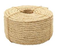 vidaXL Cuerda, SOGA de Jardinería Bricolaje, Cordel para Agricultura Navegación, Cuerda para Árbol Rascador de Gatos, 100% Sisal 6 mm 100 m