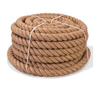 vidaXL Cuerda, Soga de Jardinería, Mecate para Agricultura Navegación, Cordel de Bricolaje Artesanía para Hogar Jardín, 100% Yute 30 mm 50 m
