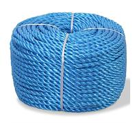 vidaXL Cuerda Torcida de Polipropileno 12 mm 250 m Azul SOGA Cordón Cable Cabo
