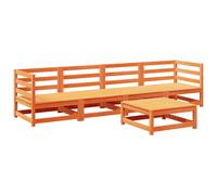 Vidaxl de 5 piezas de patio Sof Cera de pino de madera maciza marrn marrn