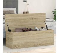 vidaXL de almacenaje madera ingeniería 102x35x35 cm, de mantas, cofre de almacenamiento, baúl de juguetes, de juguetes