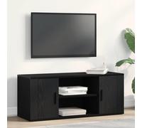 vidaXL Gabinete de TV Roble Negro 100 x 35 x 40 cm, Sala Moderna, Mueble de Almacenamiento Funcional, Consola de TV Baja, Pieza organizativa Chic