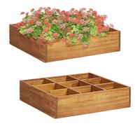 vidaXL de Especias Plantas Maceteros Jardín Exterior Decoración Hogar Casa Bricolaje 60x60x15 cm Madera Acacia
